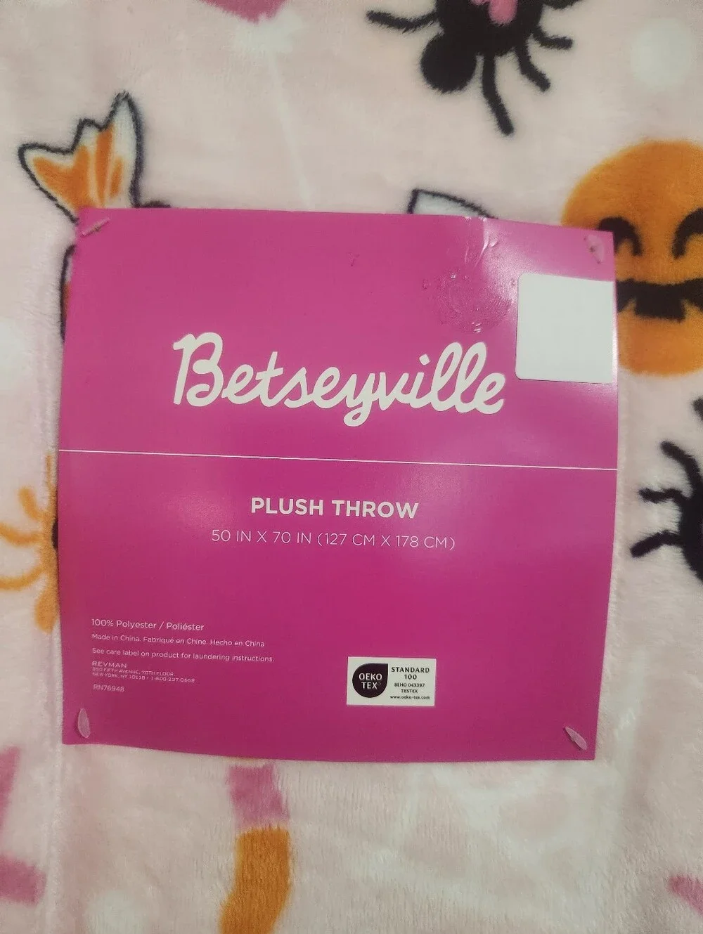 Betsey Johnson Betseyville Halloween Candy Throw Blanket 50